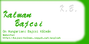 kalman bajcsi business card